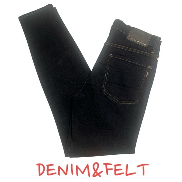 Modern American Mid Rise Skinny Denim Jeans | Color: Rich Dark Rinse | NEW/NWT🔥 - Picture 6 of 9